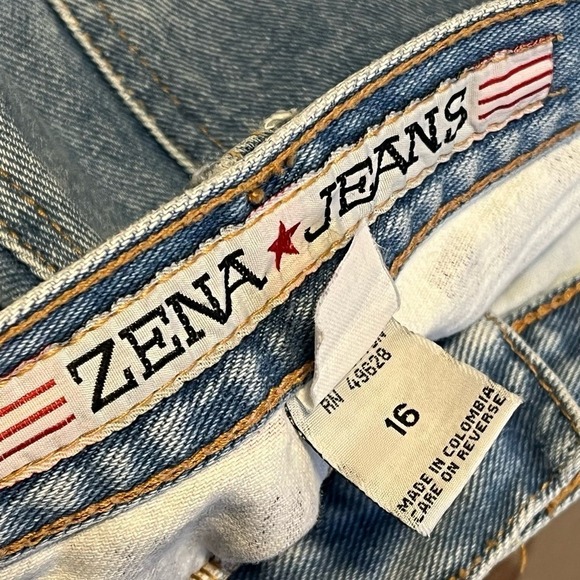 Zena Jeans Y2K Vintage Light Wash 100% Cotton Denim High Rise Shorts Size 16 - Picture 10 of 10